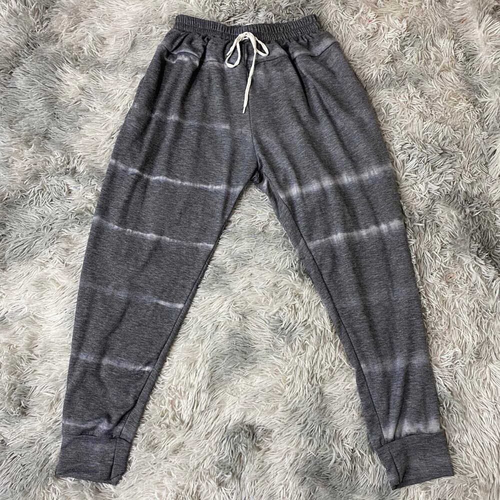 Women's Cory‎ Tie Dye Soft Comfy Joggers Pants, Elastic Waist, Gray S-L